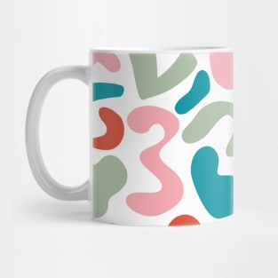 Elegant Abstract Shapes Pattern In Pastel Colors Mug